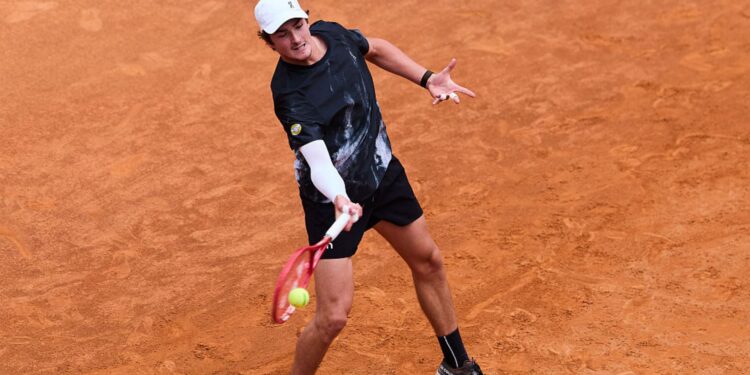 João Fonseca durante treino em Roma