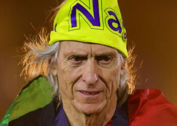 Jorge Jesus em comemoração do Al-Nassr