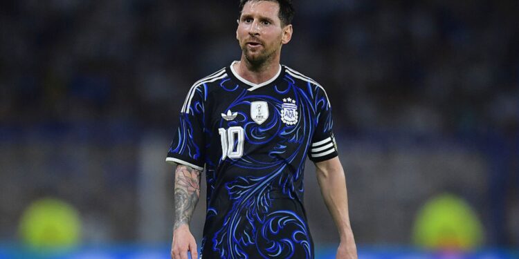 Messi durante jogo da Argentina
