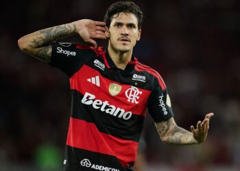 Flamengo comemorando gol pelo Flamengo