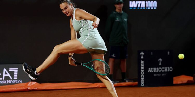 Sabalenka em ação no Masters 1000 de Roma