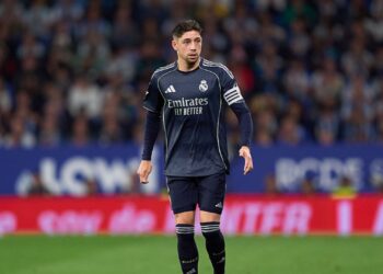 Valverde durante jogo do Real Madrid