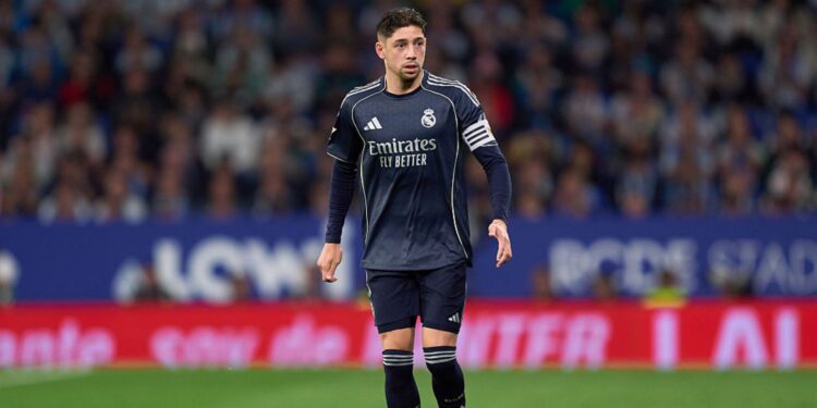 Valverde durante jogo do Real Madrid