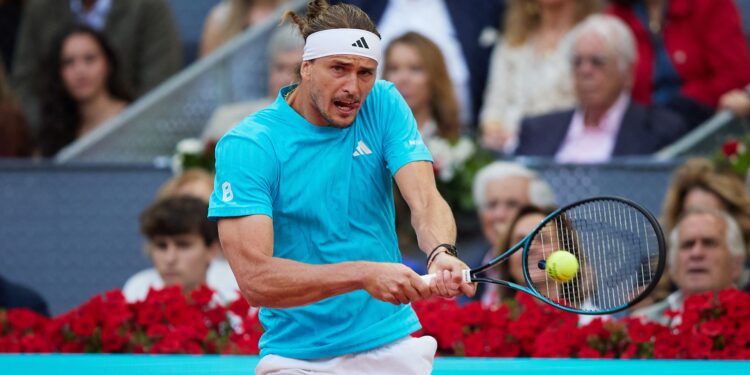 Zverev em ação no ATP de Madrid