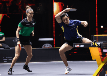 Calderano e Bruna Takahashi foram derrotados por advers&aacute;rios da Alemanha nas quartas de final e se despediu da competi&ccedil;&atilde;o.