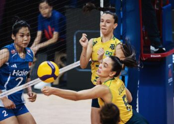 A Sele&ccedil;&atilde;o Brasileira Feminina de V&ocirc;lei conquistou mais uma vit&oacute;ria na Liga das Na&ccedil;&otilde;es (VNL) 2026. o Brasil derrotou a China por 3 sets a 1.