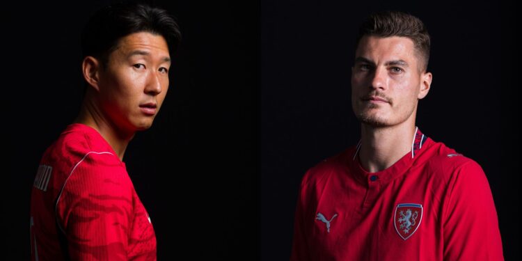 Heung-Min Son e Patrik Schick, craques de Coreia do Sul x República Tcheca (Crédito: Getty Images)