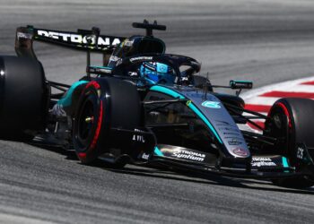 George Russell conquistou a pole position e largar&aacute; na frente no GP de Barcelona