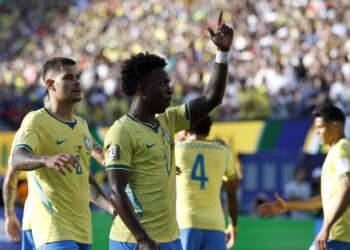 Vini Jr durante partida contra Marrocos, na estreia da Copa do Mundo (Crédito: Getty Images)