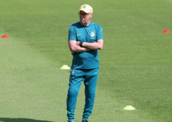Carlo Ancelotti durante último treinamento da Seleção Brasileira