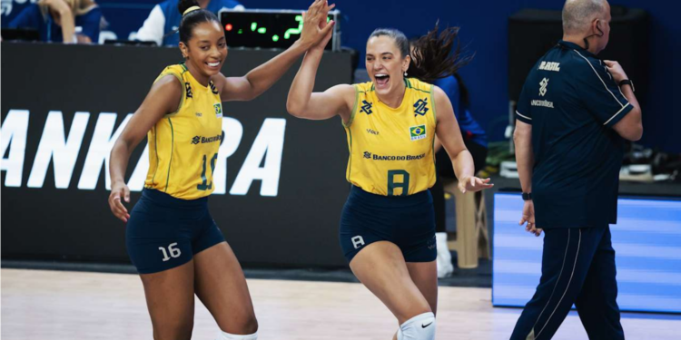 Brasil venceu a França por 3 sets a 0, em partida válida pela segunda semana da competição, disputada em Ancara, na Turquia.