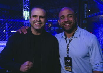 Renato Junqueira e Rafael Feijão durante o LFA 234, realizado no último fim de semana em Cajamar (SP) - Foto: LFA Brasil