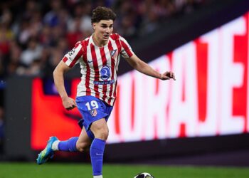 Julián Álvarez em jogo do Atlético de Madrid