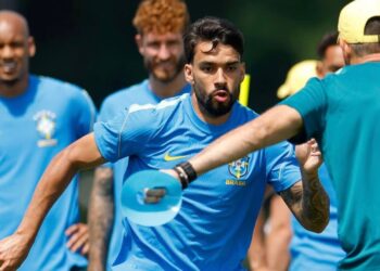 Lucas Paquetá em último treino do Brasil antes de duelo contra Marrocos
