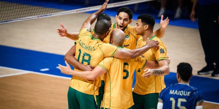 Brasil em ação contra o Canadá