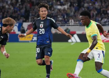 Lance do jogo entre Japão e Brasil, disputado ano passado