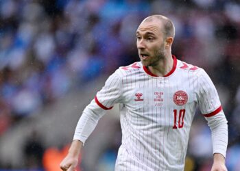 Eriksen em ação pela Dinamarca