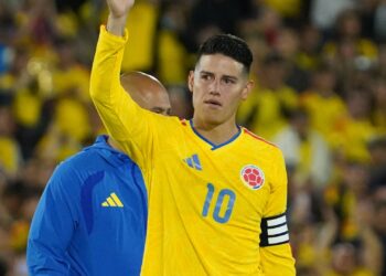 James Rodríguez em ação pela Colômbia