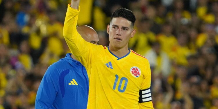 James Rodríguez em ação pela Colômbia