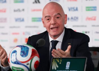 Presidente da Fifa, Gianni Infantino em entrevista coletiva
