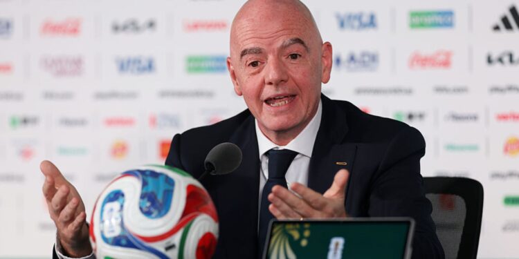 Presidente da Fifa, Gianni Infantino em entrevista coletiva