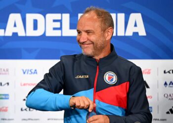 Técnico do Haiti, Sébastien Migné, em entrevista coletiva