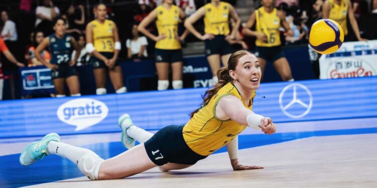 Júlia Bergmann em jogo do Brasil