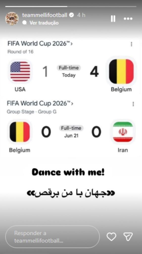 Irã provoca os Estados Unidos após a eliminação para a Bélgica