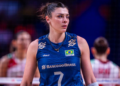 A sele&ccedil;&atilde;o brasileira feminina de v&ocirc;lei est&aacute; na semifinal da Liga das Na&ccedil;&otilde;es de V&ocirc;lei 2026. O Brasil venceu o Jap&atilde;o de virada por 3 sets a 1.