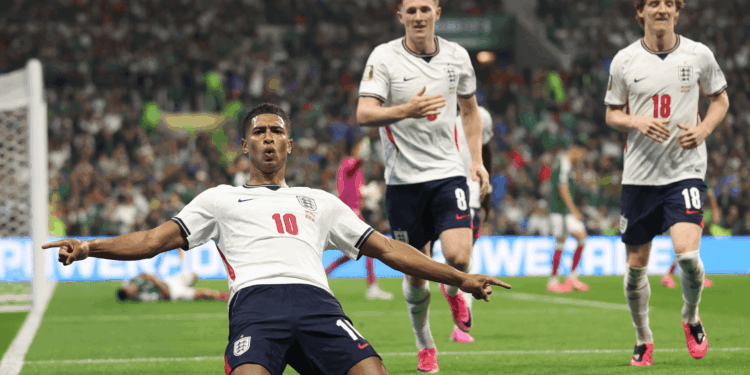 A Inglaterra está nas quartas de final da Copa do Mundo de 2026. Após equipe inglesa vencer o México por 3 a 2 nas oitavas de final.