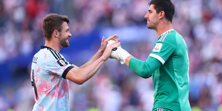 Courtois comemorou a classificação da Bélgica