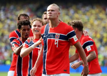 Haaland relembrou a vit&oacute;ria sobre o Brasil
