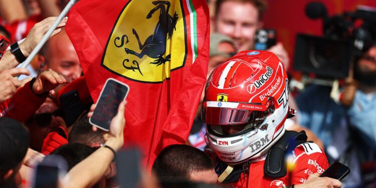 Leclerc após vitória em Silverstone
