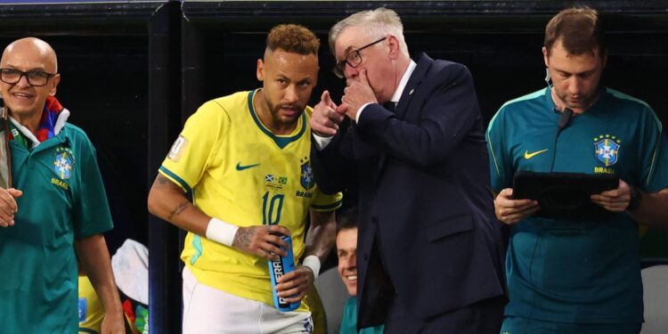 Neymar recebe respaldo de Ancelotti e pode atuar por 90 minutos contra a Noruega