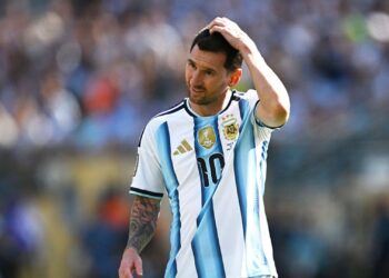 Lionel Messi em Espanha x Argentina