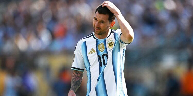 Lionel Messi em Espanha x Argentina