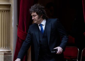 Foto do presidente Javier Milei