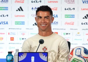 Cristiano Ronaldo durante entrevista coletiva