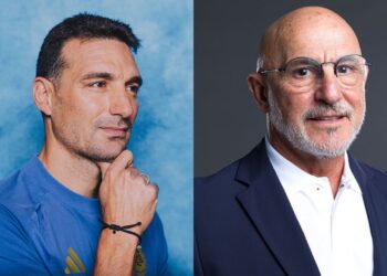 Fotos de Scaloni e De la Fuente