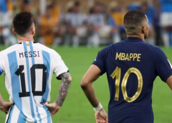 Messi e Mbappé na final da Copa do Mundo de 2022